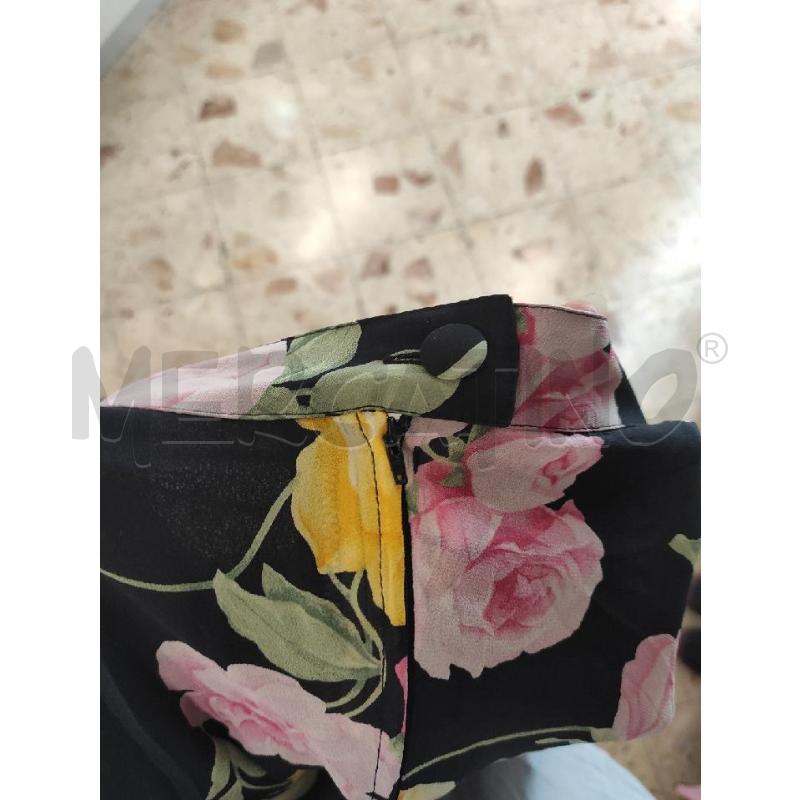 GONNA MARINA RINALDI NERA  A FIORI TG. 23 SETA | Mercatino dell'Usato Salerno torrione 3