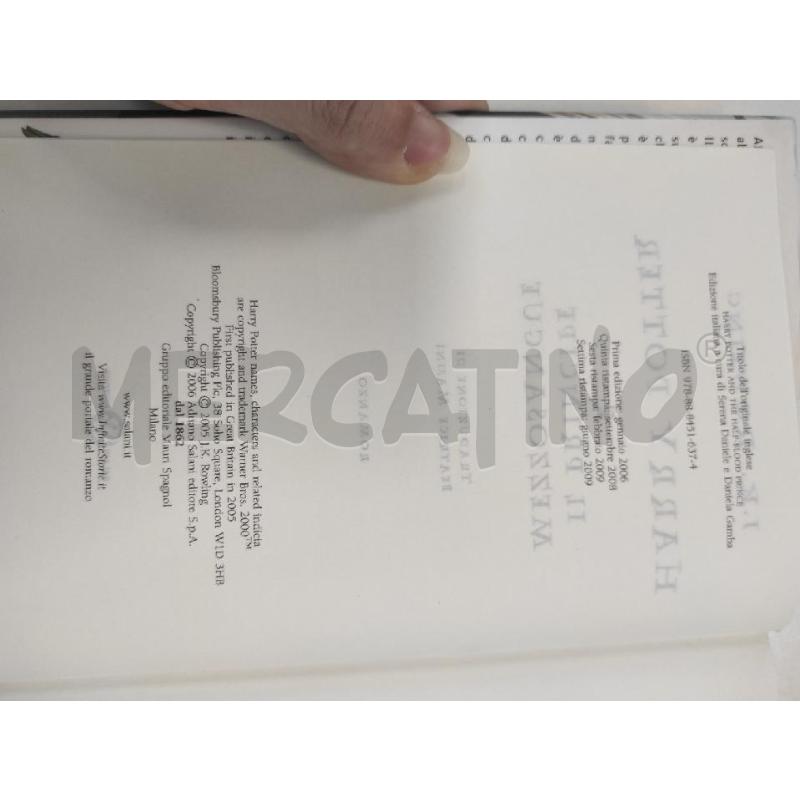 HARRY POTTER E IL PRINCIPE MEZZOSANGUE 7RISTAMPA  | Mercatino dell'Usato Salerno torrione 3