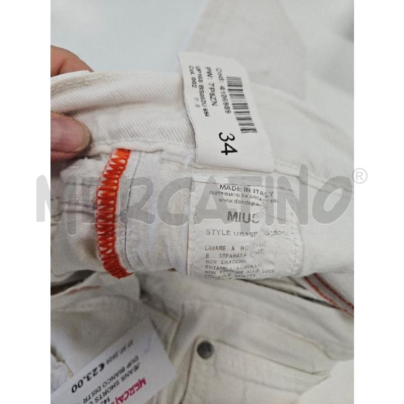 JEANS SHORTS UOMO DONDUP BIANCO DISTRESSED TG.34 | Mercatino dell'Usato Salerno torrione 5