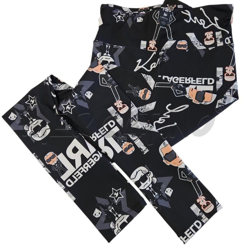 LEGGINGS DONNA KARL LAGERFELD NERO TG. S | Mercatino dell'Usato Salerno torrione 1
