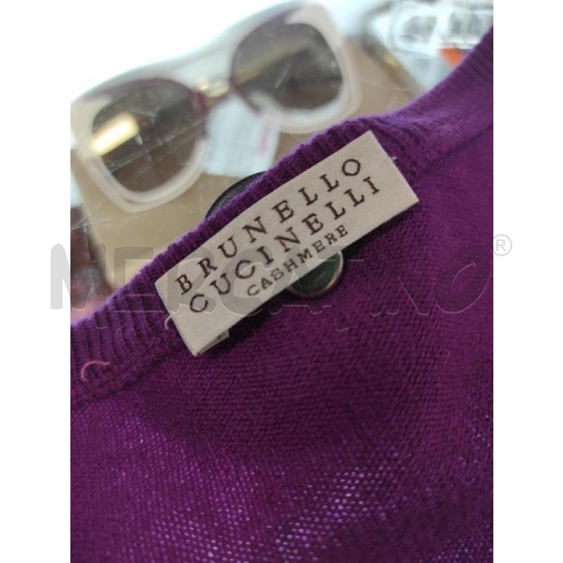 MAGLIA DONNA BRUNELLO CUCINELLI VIOLA CASHMERE TG. 42 | Mercatino dell'Usato Salerno torrione 3