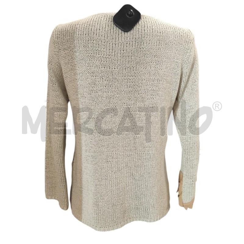 MAGLIA DONNA MARELLA BEIGE CON INSERTI TRAFORATI TG M | Mercatino dell'Usato Salerno torrione 2