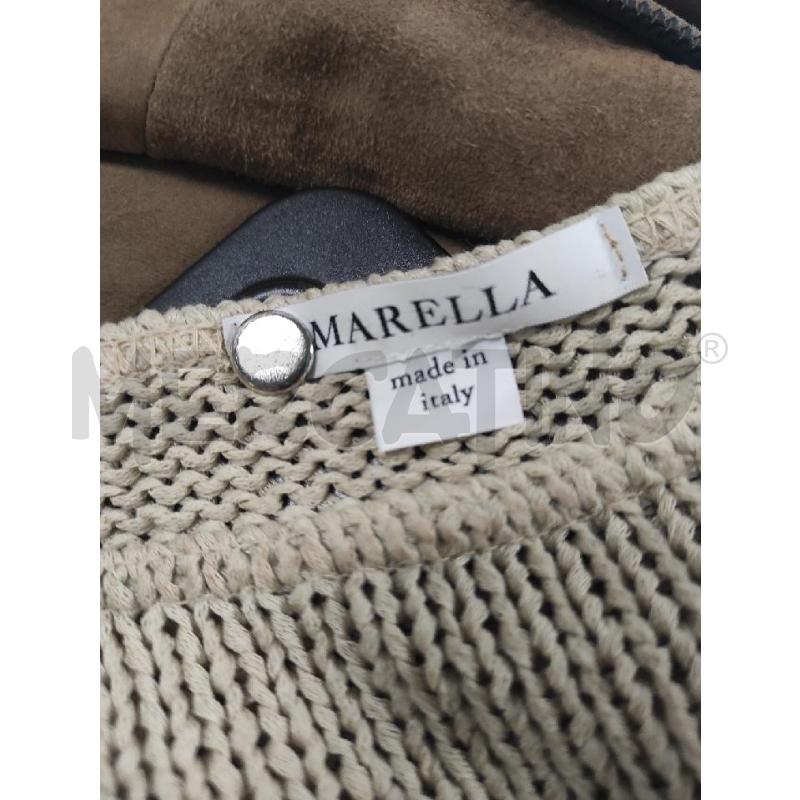MAGLIA DONNA MARELLA BEIGE CON INSERTI TRAFORATI TG M | Mercatino dell'Usato Salerno torrione 3