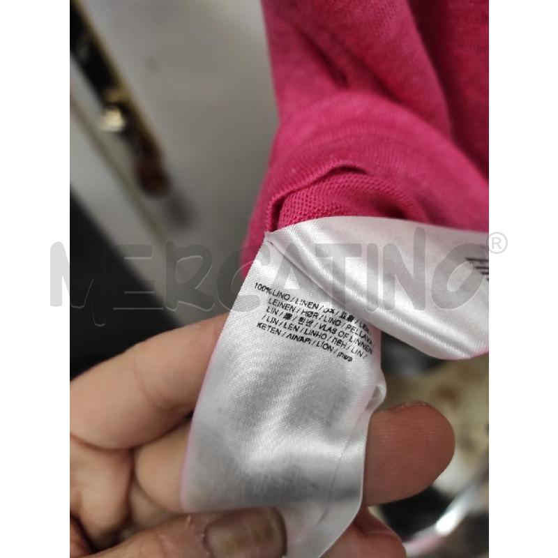 MAGLIA DONNA ROSA PUROTATTO ROSA TG. 44 LINO  | Mercatino dell'Usato Salerno torrione 3