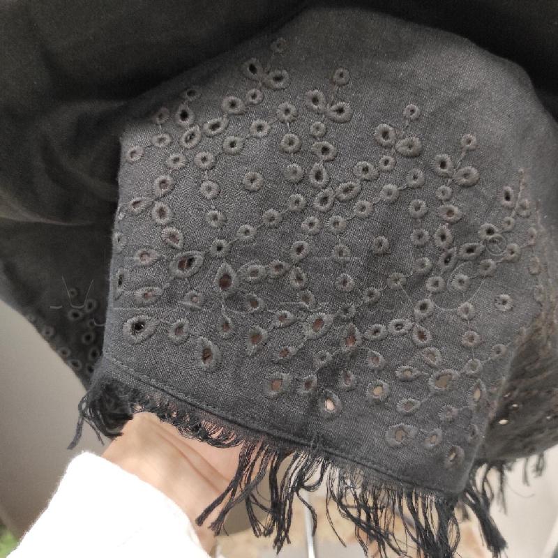 MAGLIETTA DONNA KANGRA NERA CON FRANGE LINO TG. 46 | Mercatino dell'Usato Salerno torrione 2
