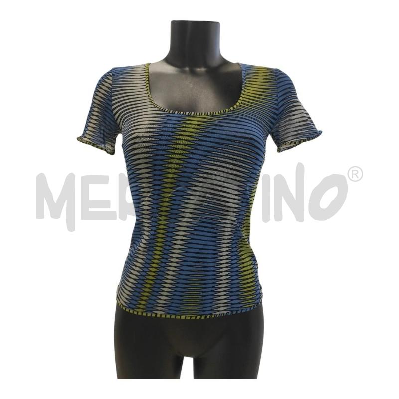 MAGLIETTA DONNA VERSACE JEANS BLU GIALLA TG. L | Mercatino dell'Usato Salerno torrione 1