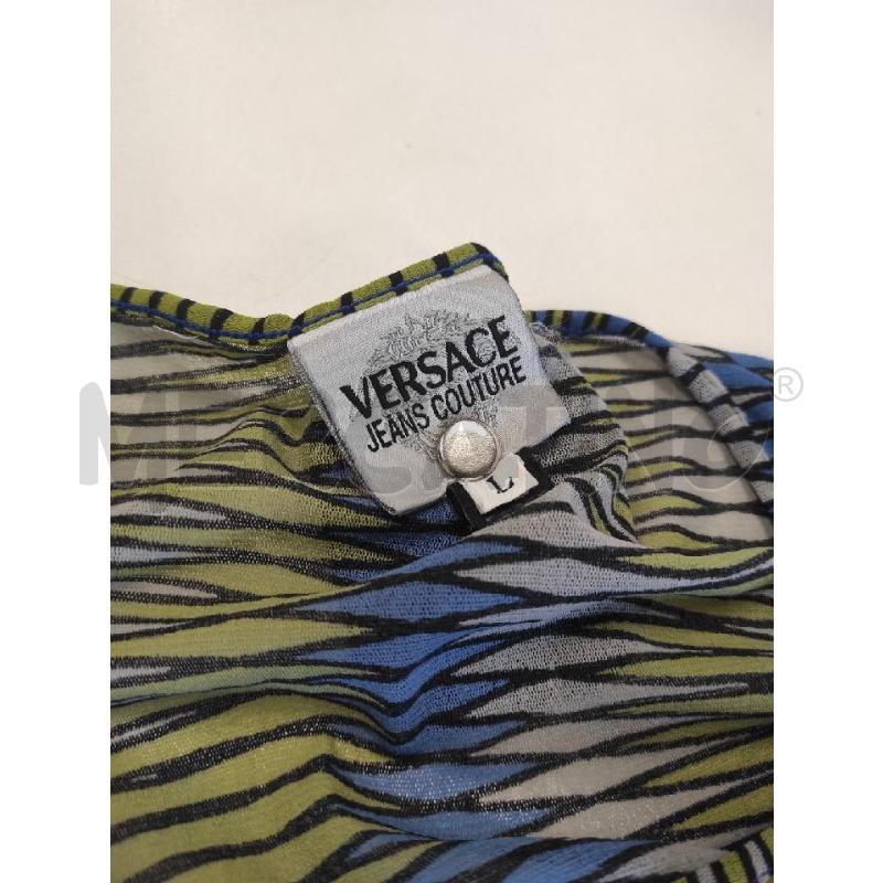 MAGLIETTA DONNA VERSACE JEANS BLU GIALLA TG. L | Mercatino dell'Usato Salerno torrione 3
