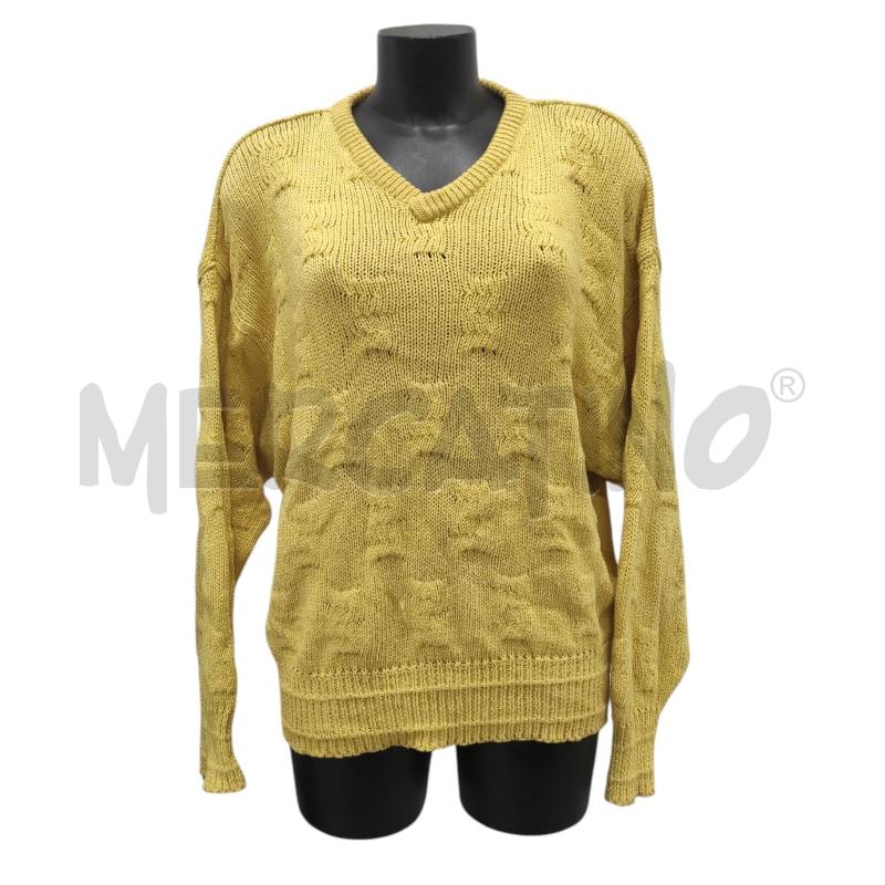 MAGLIONE DONNA GIANNI VERSACE COTONE GIALLO TG. 48 | Mercatino dell'Usato Salerno torrione 1