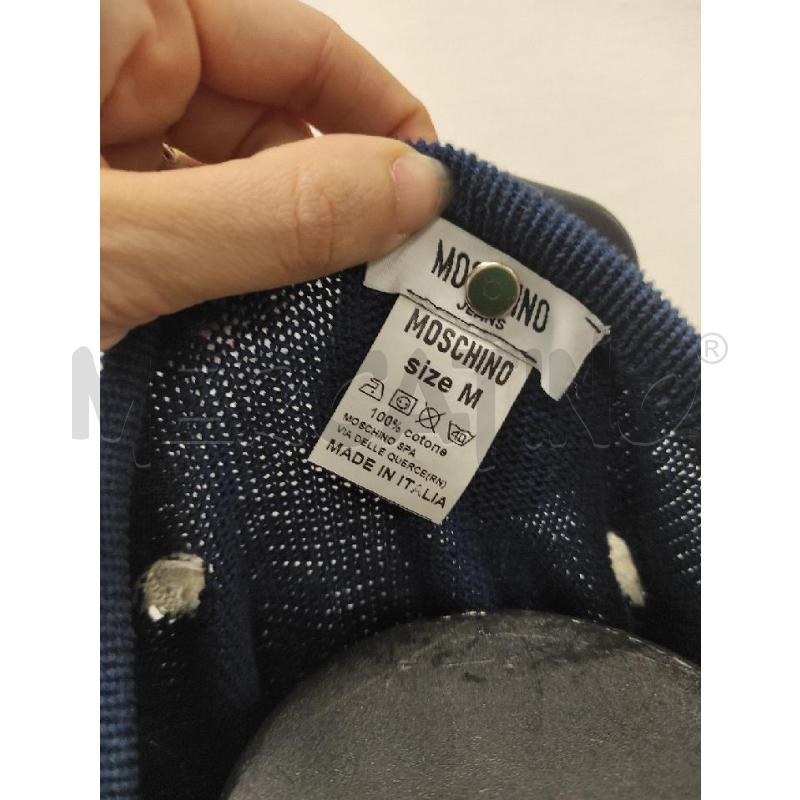 MAGLIONE DONNA MOSCHINO BLU CON CILIEGIE TG. M | Mercatino dell'Usato Salerno torrione 2
