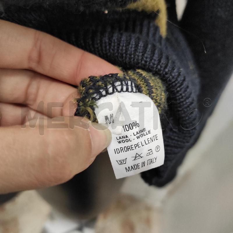 MAGLIONE UOMO GRAN SASSO BLU FANTASIE OCRA E VERDE TG, M | Mercatino dell'Usato Salerno torrione 3
