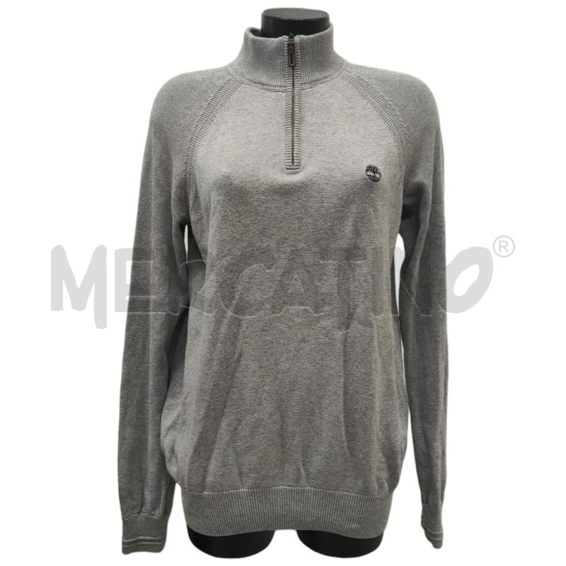 MAGLIONE UOMO TIMBERLAND GRIGIO ZIP COTONE TG. L | Mercatino dell'Usato Salerno torrione 1