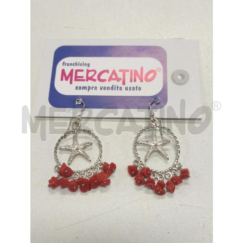 ORECCHINI CORALLO CON STELLA MARINA  | Mercatino dell'Usato Salerno torrione 1