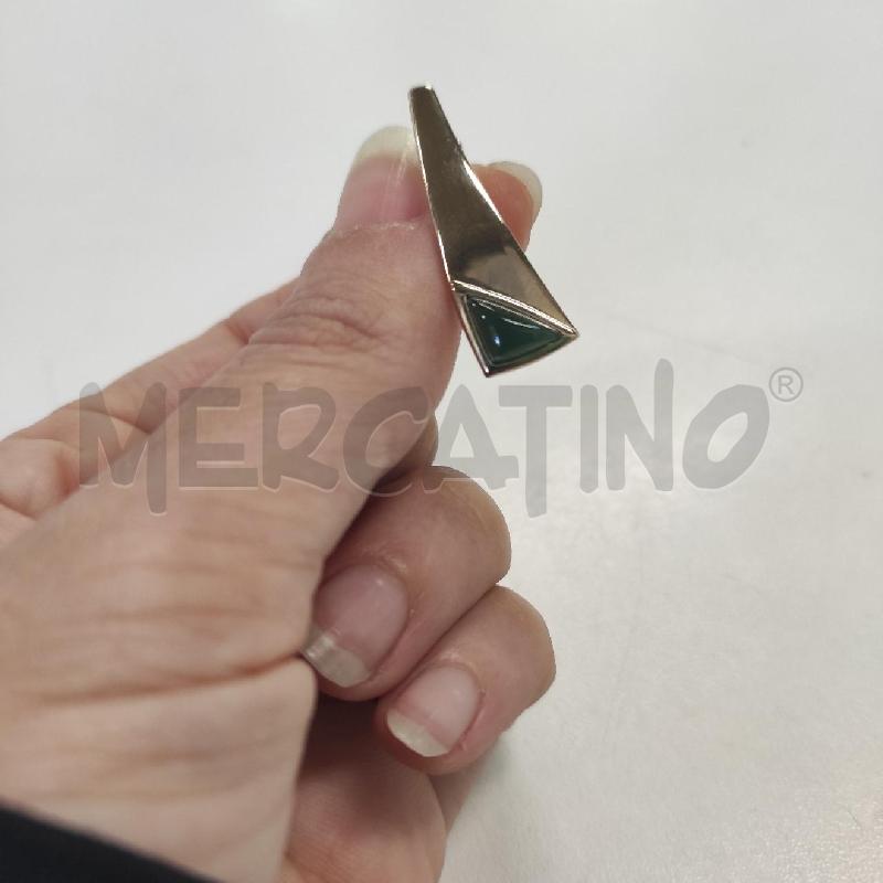 ORECCHINI PIERRE LANG GEOMETRICI CON PIETRA VERDE TRIANGOLARE  | Mercatino dell'Usato Salerno torrione 2