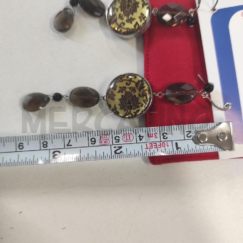 ORECCHINI ROSSO MDP CON CRISTALLI NERI  | Mercatino dell'Usato Salerno torrione 2