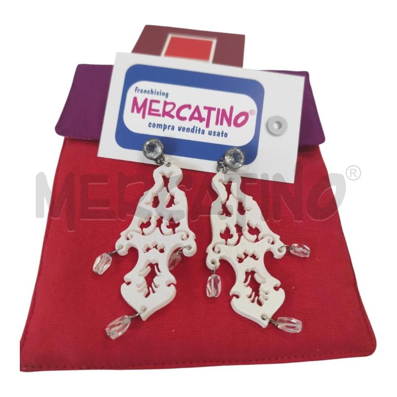 ORECCHINI ROSSO MPD BIANCHI  | Mercatino dell'Usato Salerno torrione 1