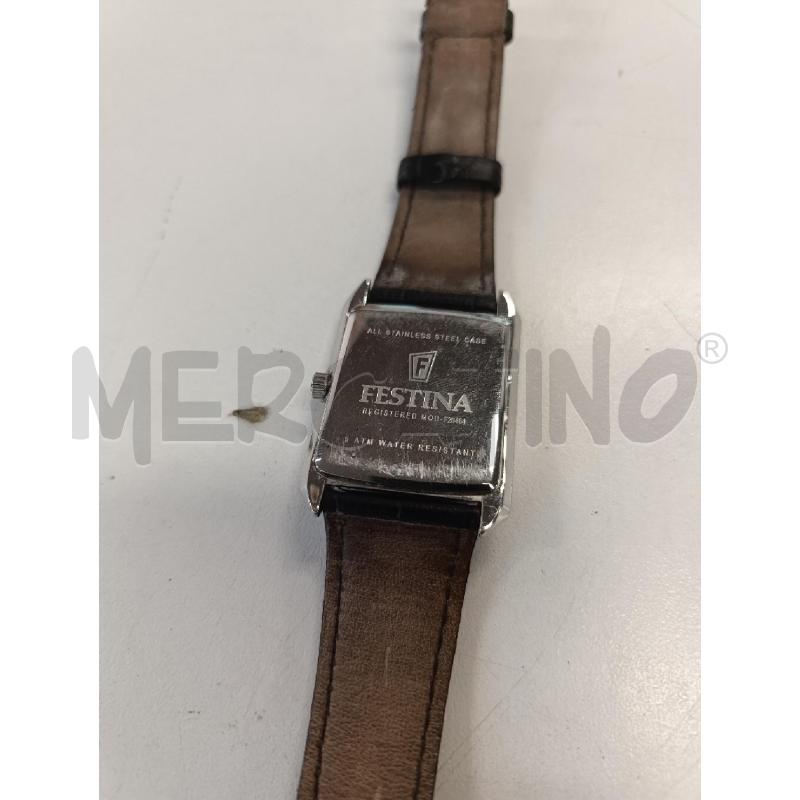 OROLOGIO FESTINA CASSA RETTANGOLARE QUADRANTE NERO  | Mercatino dell'Usato Salerno torrione 3