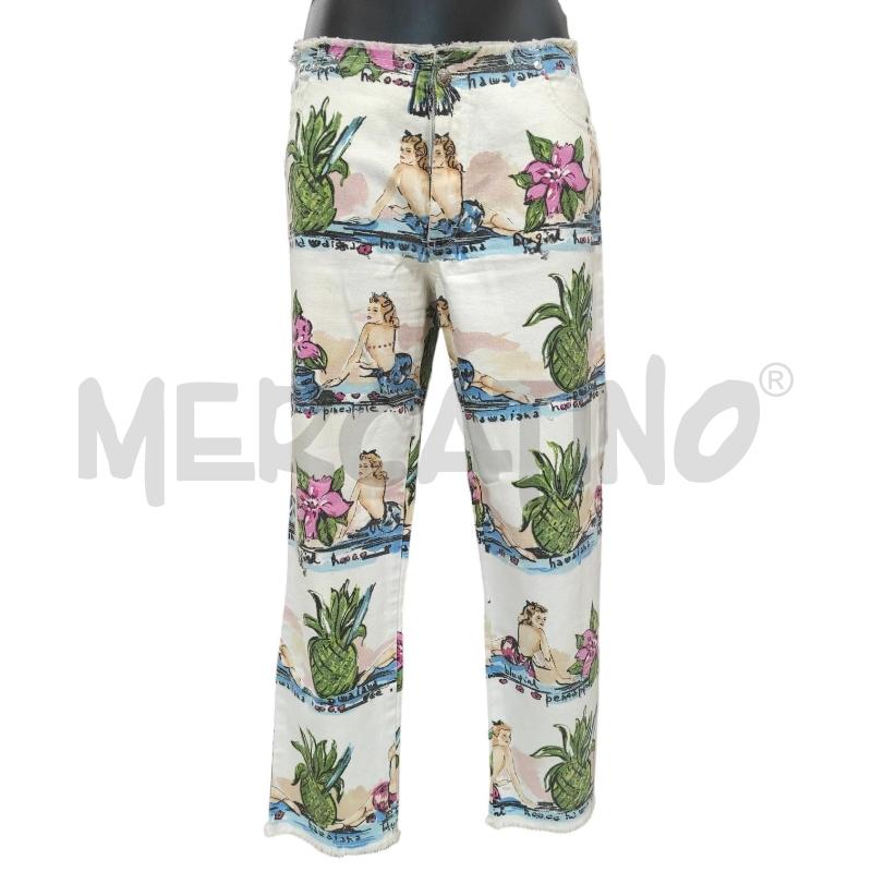 PANTALONE DONNA BLUGIRL CON DONNE E ANANAS TG. 44 | Mercatino dell'Usato Salerno torrione 1