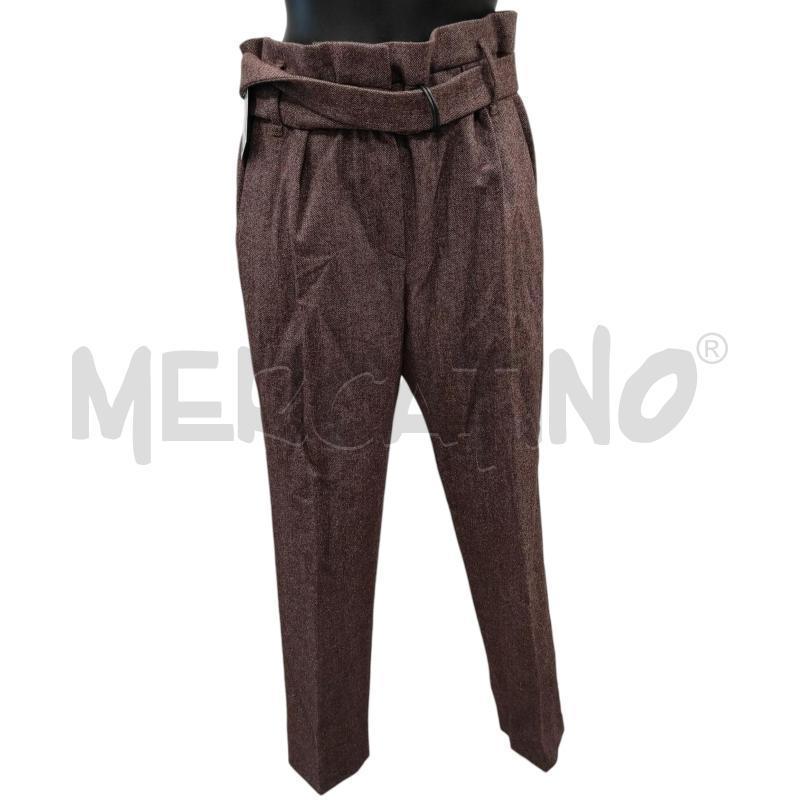 PANTALONE DONNA BRUNELLO CUCINELLI SPIGATO ROSSO TG. 42 | Mercatino dell'Usato Salerno torrione 1