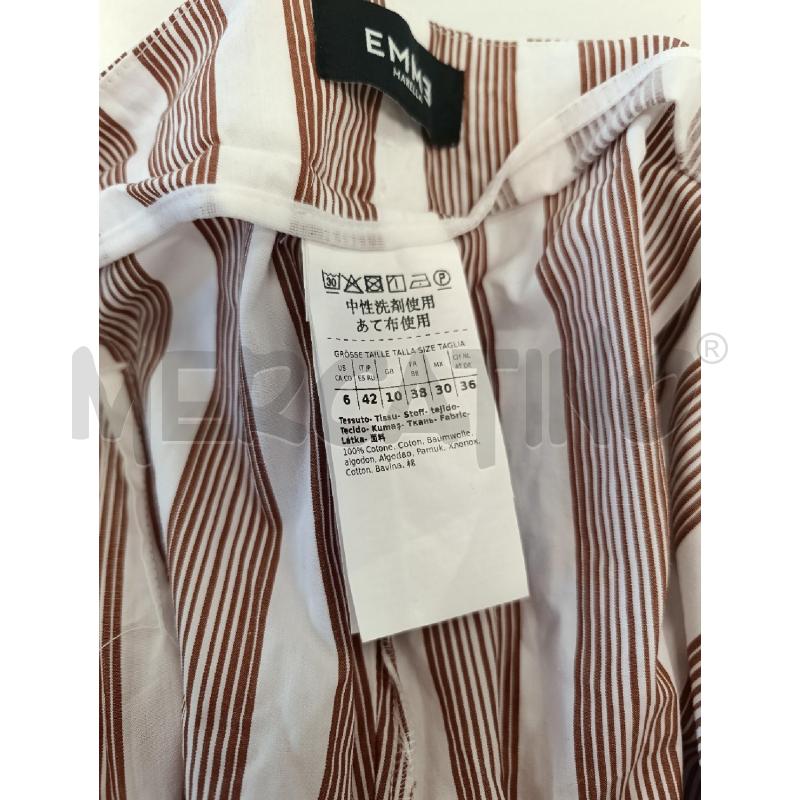 PANTALONE DONNA EMME MARELLA BIANCO RIGHE BORDEAUX TG. 42 | Mercatino dell'Usato Salerno torrione 2