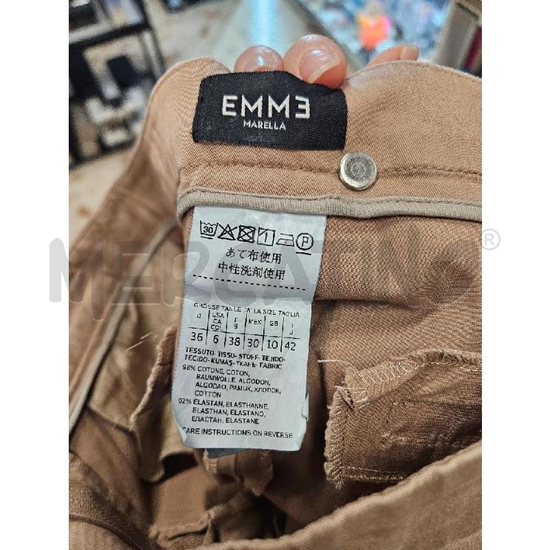 PANTALONE DONNA EMME MARELLA MARRONCINO TG. 42 | Mercatino dell'Usato Salerno torrione 3