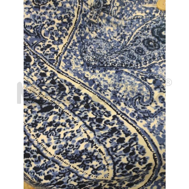 PANTALONE DONNA ETRO BIANCO BLU PAISLEY TG. 48  | Mercatino dell'Usato Salerno torrione 3