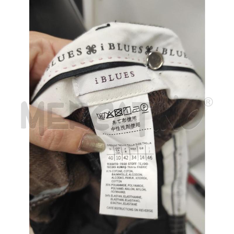 PANTALONE DONNA IBLUES MARRONE A QUADRI TG. 46 | Mercatino dell'Usato Salerno torrione 2