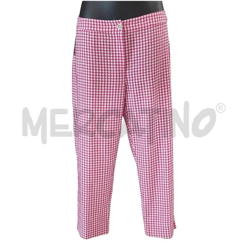 PANTALONE DONNA INTREND QUADRI ROSSO TG. 48 | Mercatino dell'Usato Salerno torrione 1