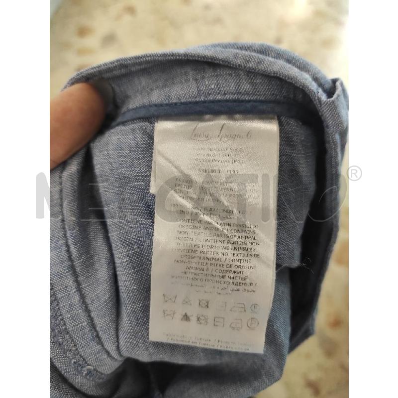 PANTALONE DONNA LUISA SPAGNOLI BLU LINO TG. 48  | Mercatino dell'Usato Salerno torrione 3