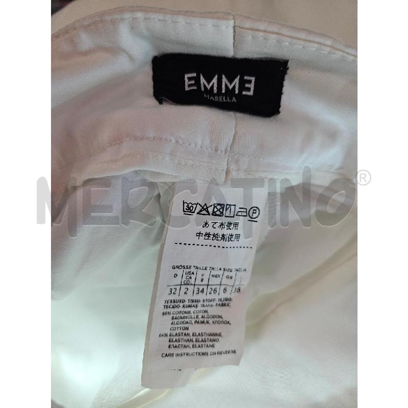 PANTALONE DONNA MARELLA BIANCO TG. 38 | Mercatino dell'Usato Salerno torrione 3