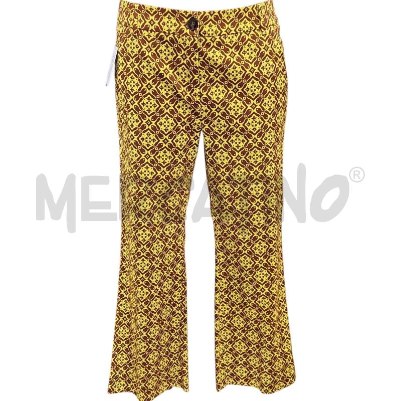 PANTALONE DONNA MARELLA MARRONCINO E GIALLO FANTASIA TG. 42 | Mercatino dell'Usato Salerno torrione 1