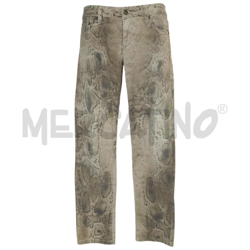 PANTALONE DONNA MCS BEIGE STAMPA PITONE TG. 44 | Mercatino dell'Usato Salerno torrione 1