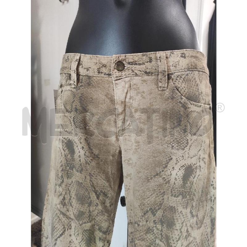PANTALONE DONNA MCS BEIGE STAMPA PITONE TG. 44 | Mercatino dell'Usato Salerno torrione 2