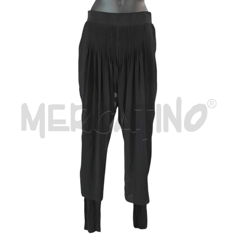 PANTALONE DONNA PINKO NERO DUE STRATI VELATO PLISSETTATO TG. 44 | Mercatino dell'Usato Salerno torrione 1