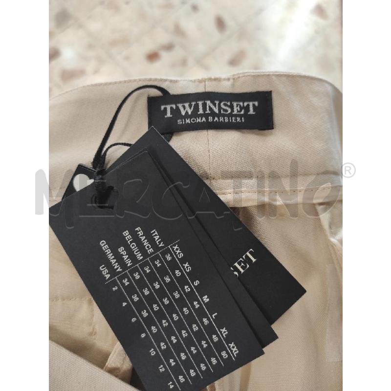 PANTALONE DONNA TWINSET BEIGE TG. 50  | Mercatino dell'Usato Salerno torrione 3
