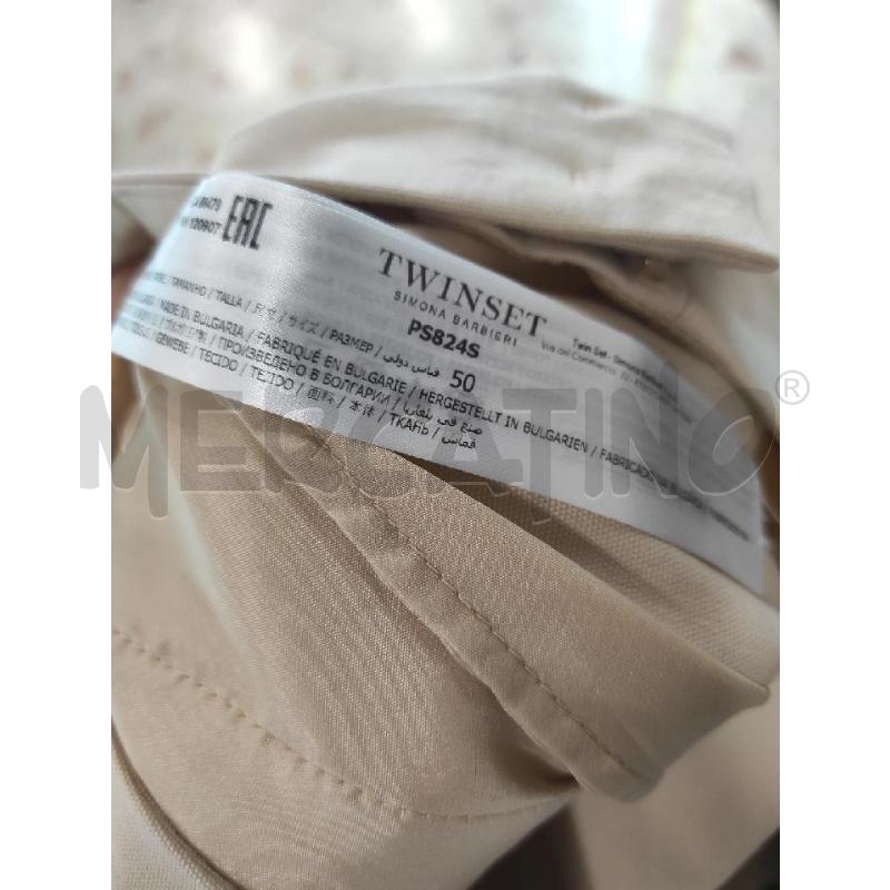 PANTALONE DONNA TWINSET BEIGE TG. 50  | Mercatino dell'Usato Salerno torrione 4