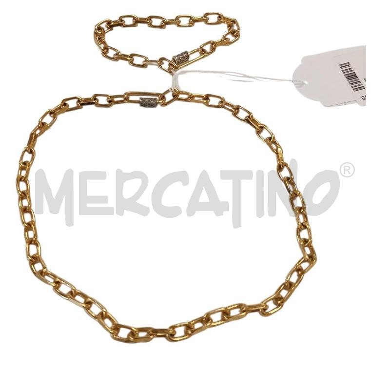 PARURE REBECCA COLLANA + BRACCIALE CHAIN CON CHIUSURA A BARILOTTO  | Mercatino dell'Usato Salerno torrione 1