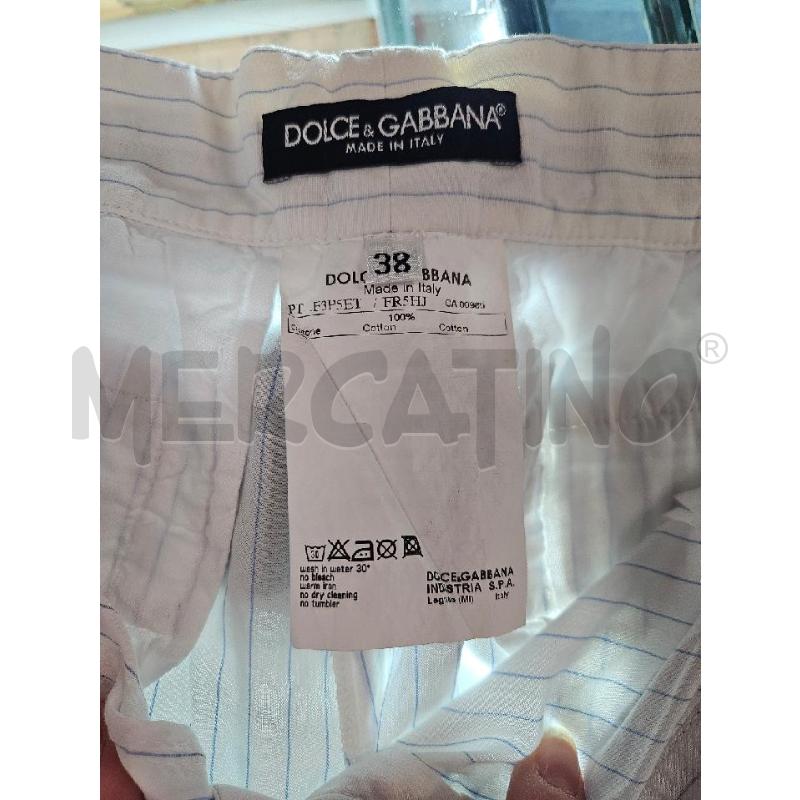 PINOCCHIETTO DONNA DOLCE E GABBANA BIANCO RIGHE CELESTI TG.38 | Mercatino dell'Usato Salerno torrione 3