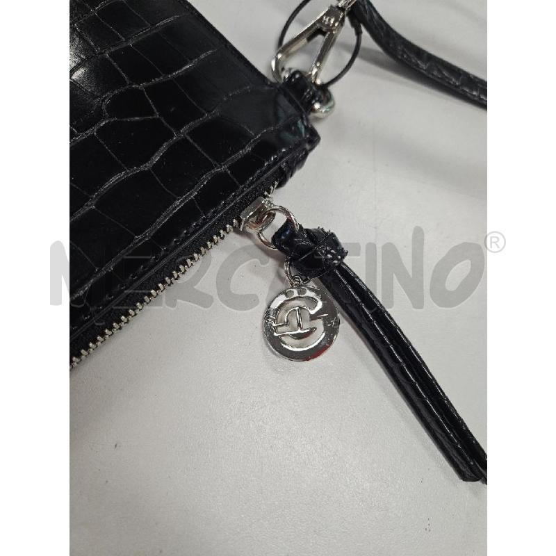POCHETTE GAELLE NERA TIPO COCCODRILLO MANIGLIA POLSO | Mercatino dell'Usato Salerno torrione 3