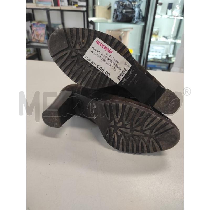 POLACCHINE DONNA BRUGLIA MARRONE SCAMOSCIATO TACCO TG.38 | Mercatino dell'Usato Salerno torrione 4
