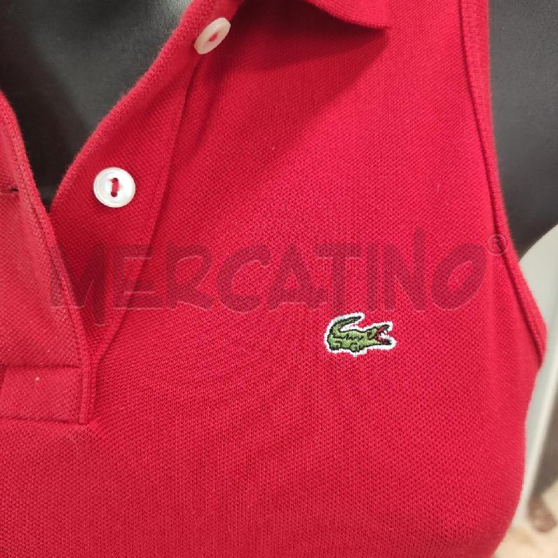 POLO DONNA LACOSTE ROSSA SMANICATA TG. 38 | Mercatino dell'Usato Salerno torrione 2