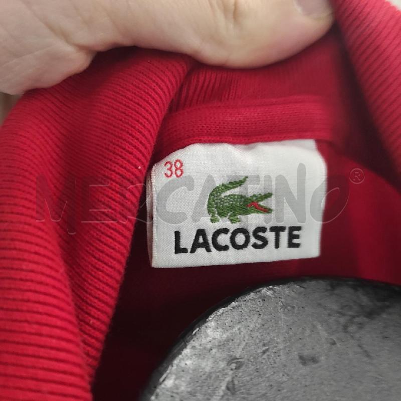 POLO DONNA LACOSTE ROSSA SMANICATA TG. 38 | Mercatino dell'Usato Salerno torrione 3