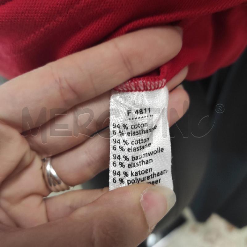 POLO DONNA LACOSTE ROSSA SMANICATA TG. 38 | Mercatino dell'Usato Salerno torrione 4