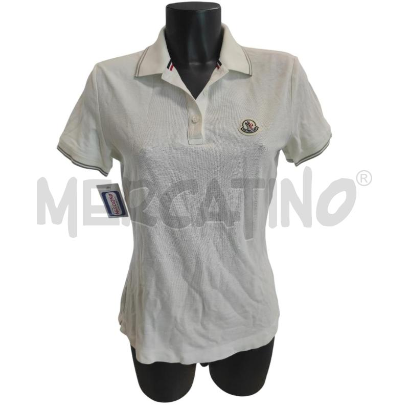 POLO DONNA MONCLER BIANCA TG. L | Mercatino dell'Usato Salerno torrione 1