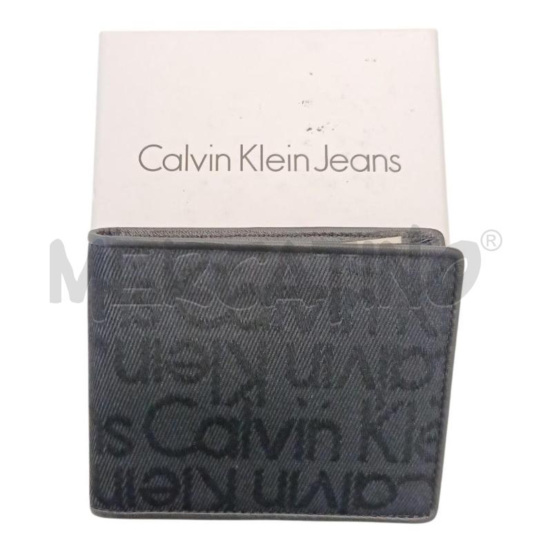 PORTA FOGLIO CALVIN KLEIN NERO TELA E PELLE | Mercatino dell'Usato Salerno torrione 1
