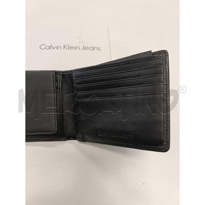 PORTA FOGLIO CALVIN KLEIN NERO TELA E PELLE | Mercatino dell'Usato Salerno torrione 2