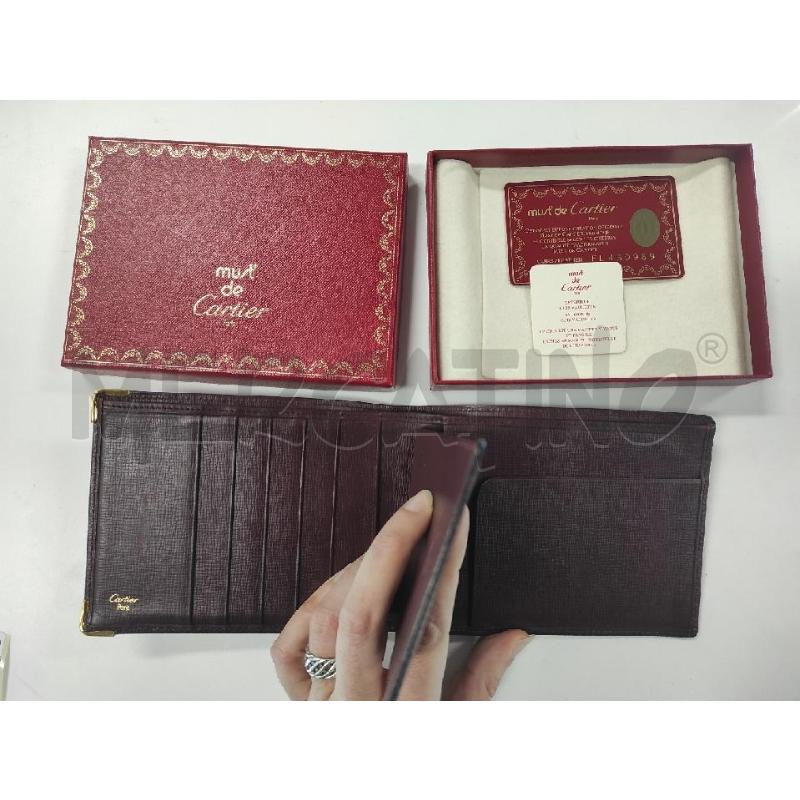 PORTA FOGLIO CARTIER CON SCATOLA E DOCUMENTI  | Mercatino dell'Usato Salerno torrione 2