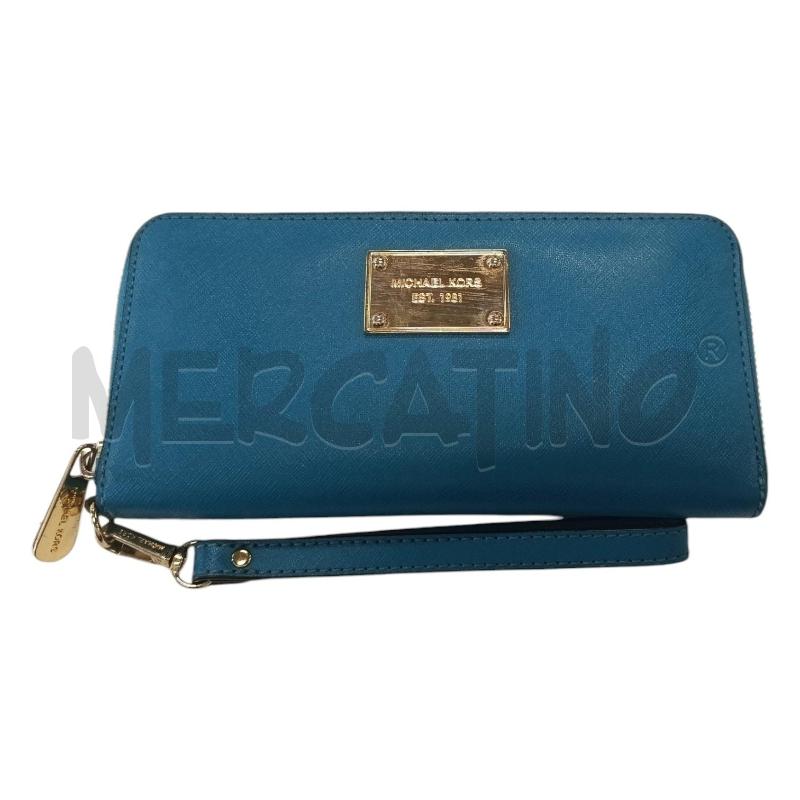 PORTA FOGLIO MICHAEL KORS BLU OTTANIO  | Mercatino dell'Usato Salerno torrione 1