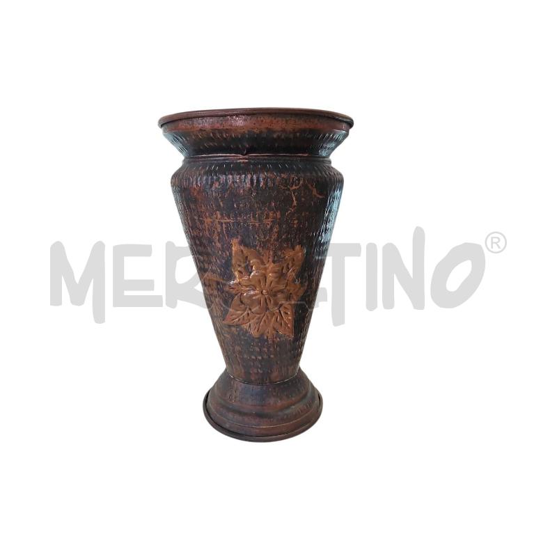 PORTA OMBRELLI RAMATO CON FIORE  H 49 CM | Mercatino dell'Usato Salerno torrione 1
