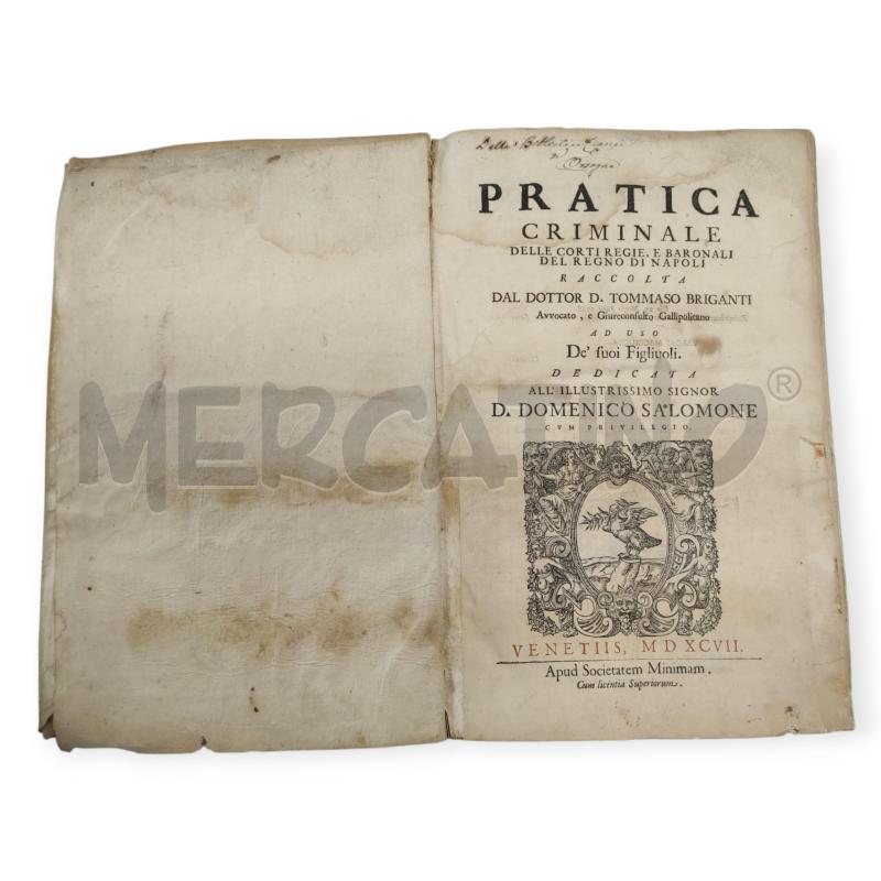 PRATICA CRIMINALE TOMMASO BRIGANTI 1597 | Mercatino dell'Usato Salerno torrione 1