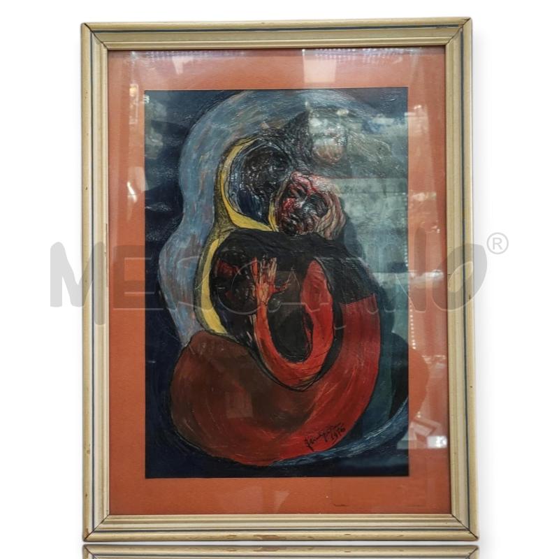 QUADRO FLORINDA QUILIANO 1976 ABBRACCIO | Mercatino dell'Usato Salerno torrione 1